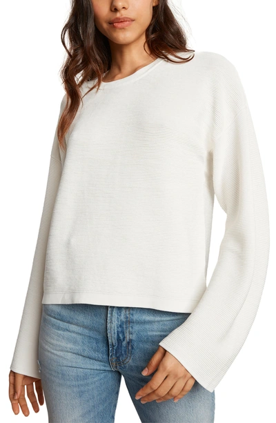 Shop Willow & Clay Cutout Ribbed Sweater In Winter White
