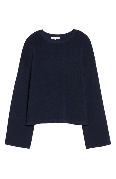 Shop Willow & Clay Cutout Ribbed Sweater In Navy