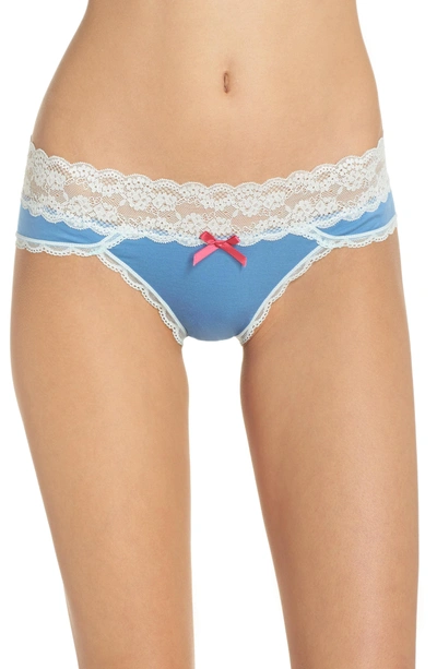 Shop Honeydew Intimates Lace Waistband Hipster Panties In Sea Breezer