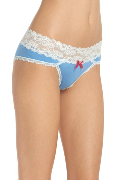 Shop Honeydew Intimates Lace Waistband Hipster Panties In Sea Breezer
