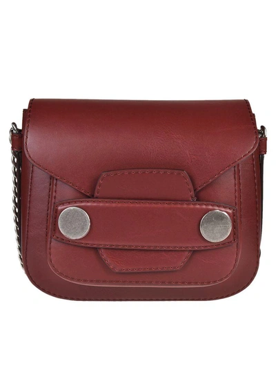 Shop Stella Mccartney Textured Big Shoulder Bag In Red