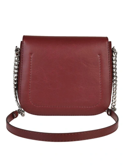Shop Stella Mccartney Textured Big Shoulder Bag In Red