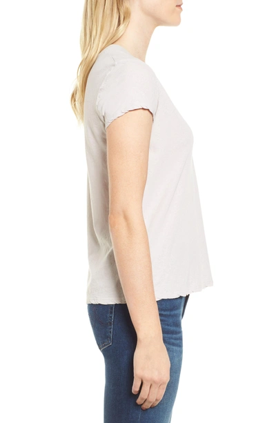 Shop James Perse V-neck Tee In Silver