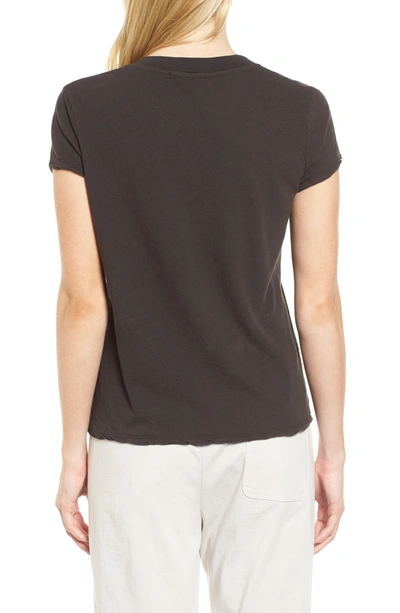 Shop James Perse V-neck Tee In Carbon