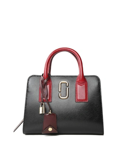 Shop Marc Jacobs Little Big Shot Saffiano-leather Shoulder Bag In Nero