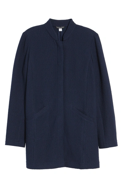 Shop Eileen Fisher Tweed Jacket In Midnight