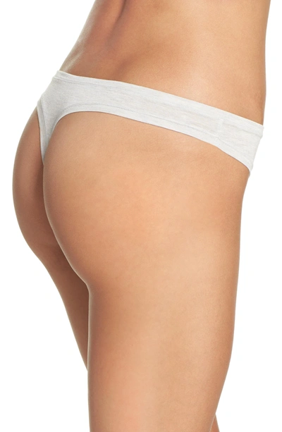 Shop Natori Bliss Essence Thong In Feather Grey