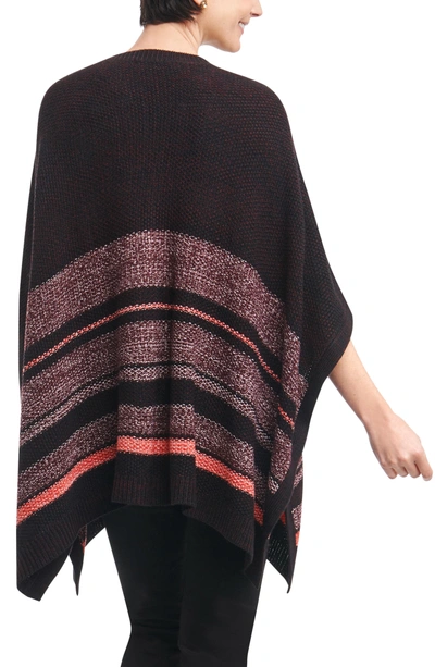 Shop Foxcroft Adeline Stripe Poncho In Multi