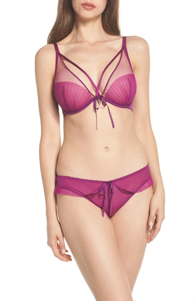 Shop Passionata By Chantelle Charmeuse Underwire Bra In Ultra Violet