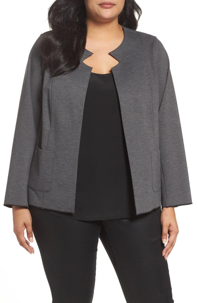 Shop Foxcroft Tilly Reversible Ponte Jacket In Charcoal