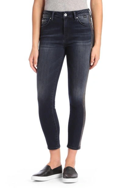 Shop Mavi Jeans Mavi Tess High Waist Super Skinny Jeans In Ink Tuxedo Gold Icon