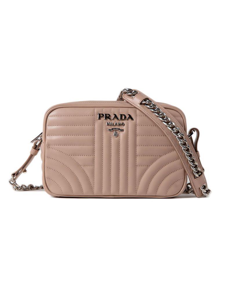 prada soft calf impunture shoulder bag