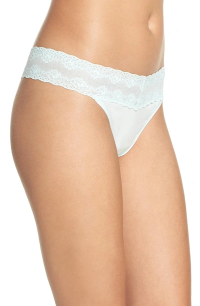 Shop Natori Bliss Perfection Thong In Pistachio