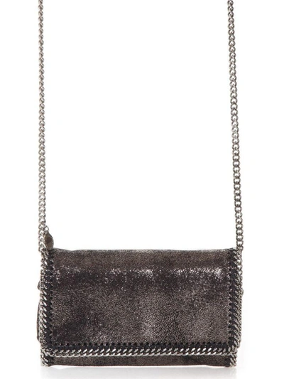 Shop Stella Mccartney Ruthenium Falabella Shaggy Deer Shoulder Bag