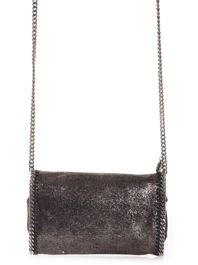 Shop Stella Mccartney Ruthenium Falabella Shaggy Deer Shoulder Bag