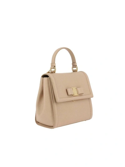 Shop Ferragamo Mini Bag Shoulder Bag Women Salvatore  In Sand