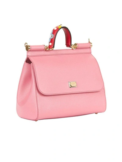 Shop Dolce & Gabbana Sicily Shoulder Bag In Rosa