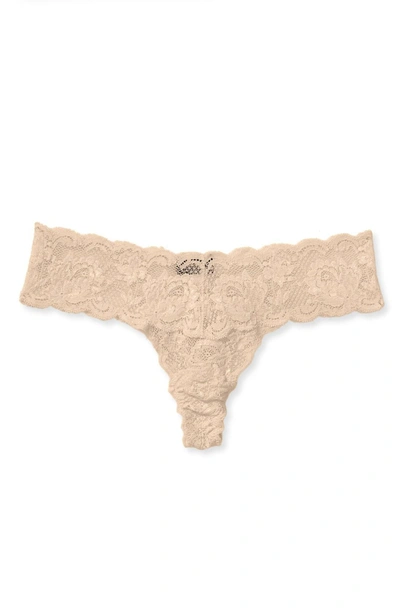 Shop Cosabella 'never Say Never Cutie' Thong In Beige Blush