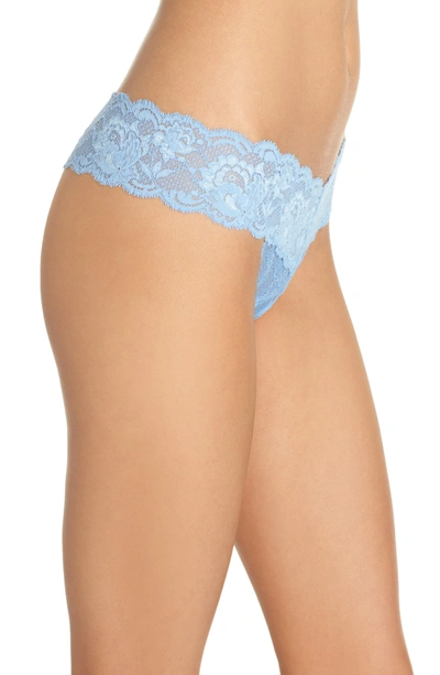 Shop Cosabella 'never Say Never Cutie' Thong In Jewel Blue