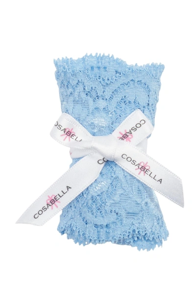 Shop Cosabella 'never Say Never Cutie' Thong In Jewel Blue