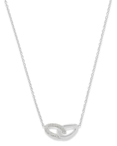 Shop Ippolita Cherish Interlocking Link Necklace With Diamonds In Silver