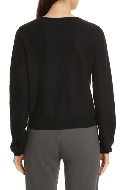 Shop Vince Classic Cashmere Sweater In Black