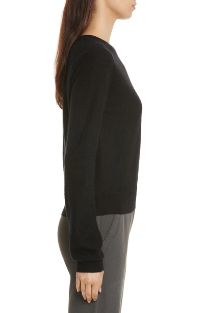 Shop Vince Classic Cashmere Sweater In Black