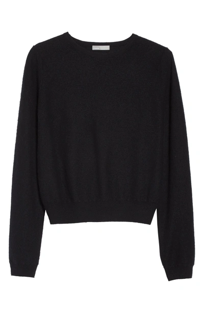 Shop Vince Classic Cashmere Sweater In Black