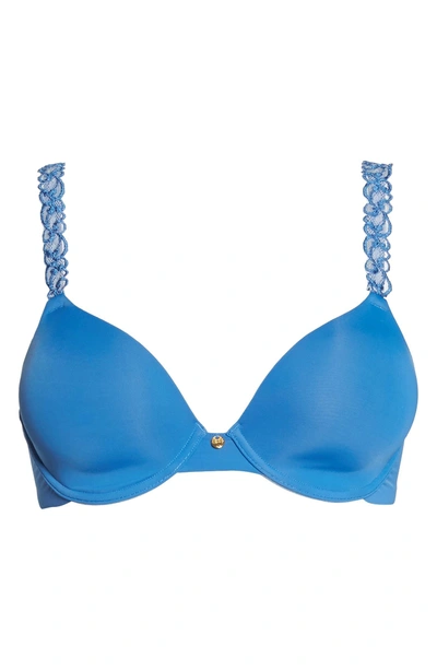 Shop Natori 'pure Luxe' Underwire T-shirt Bra In Berry Blue/ Ice Blue