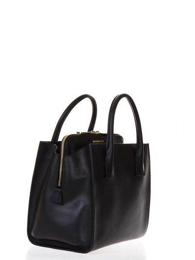 Shop Dsquared2 Leather Deana Handbag In Black