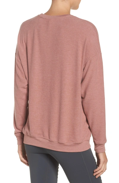 Shop Alo Yoga Soho Pullover In Rosewater Heather