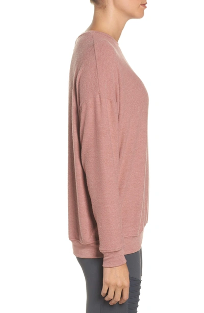 Shop Alo Yoga Soho Pullover In Rosewater Heather