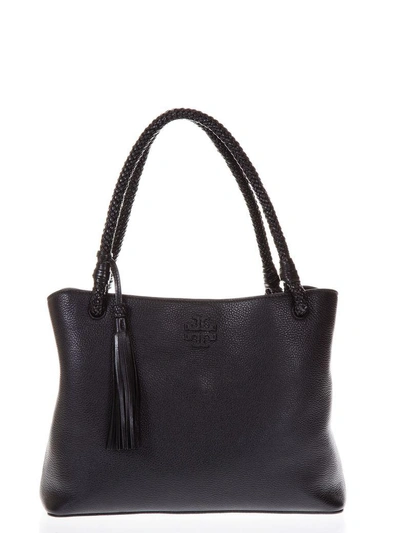 Shop Tory Burch Taylor Triple Leather Tote In Black