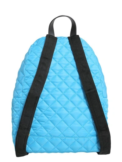 Shop Moschino Teddy Bear Print Quilted Backpack In Azzurro