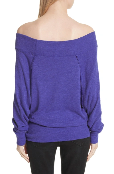 Shop Free People Palisades Off The Shoulder Top In Blue