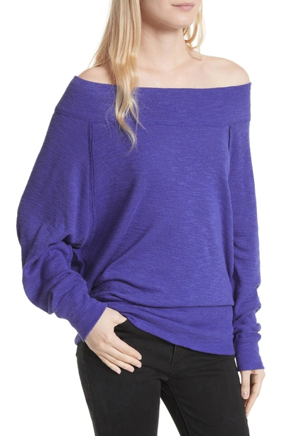 Shop Free People Palisades Off The Shoulder Top In Blue