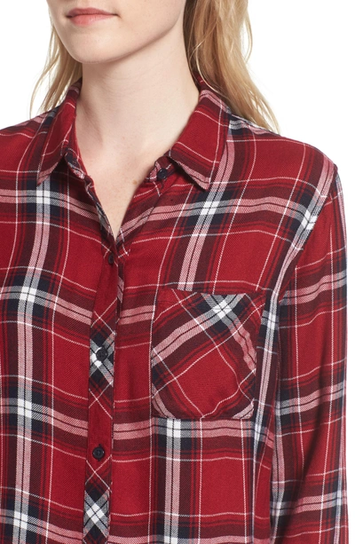 Shop Rails Hunter Plaid Shirt In Cranberry Ink