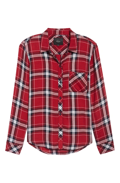 Shop Rails Hunter Plaid Shirt In Cranberry Ink