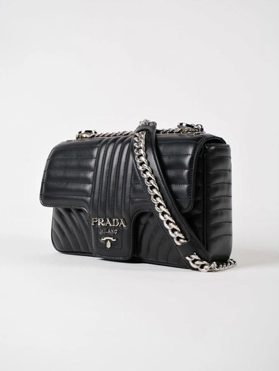 Shop Prada Diagramme Shoulder Bag In Nero