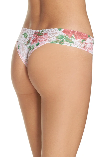 Shop Hanky Panky Print Low Rise Thong In Pink Floral