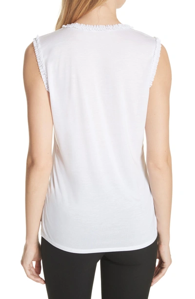 Shop Ted Baker Highgrove Frill Trim Top In White