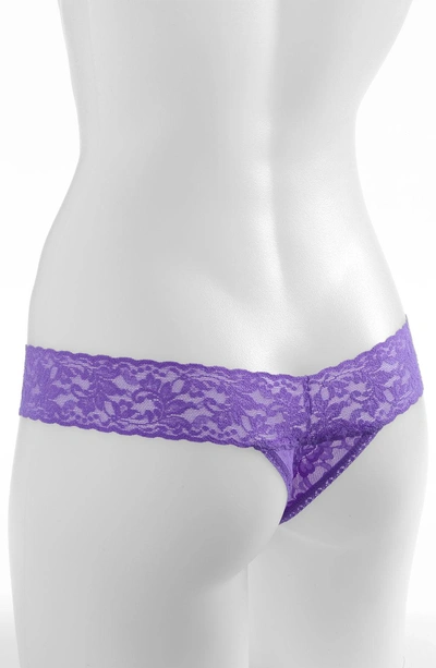 Shop Hanky Panky Signature Lace Low Rise Thong In Electric Orchid