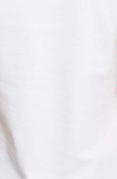 Shop Burberry Check Trim Pique Polo Shirt In White