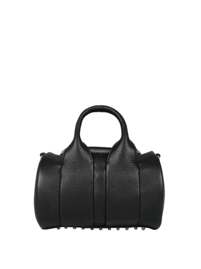 Shop Alexander Wang Mini Rockie Leather Bag In Nero