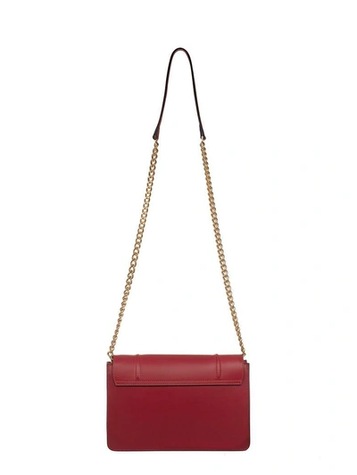 Shop Visone Red Lizzy Medium Leather Shoulder Bag