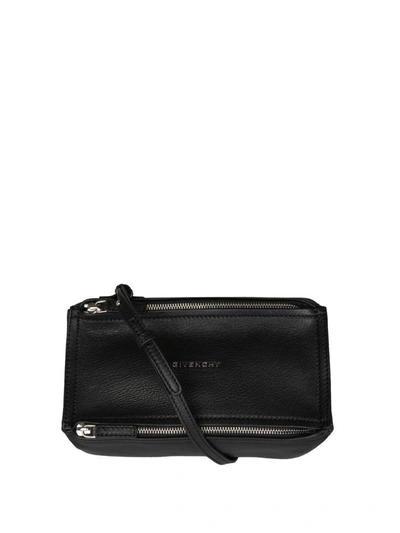 Shop Givenchy Pandora Mini Leather Bag In Nero