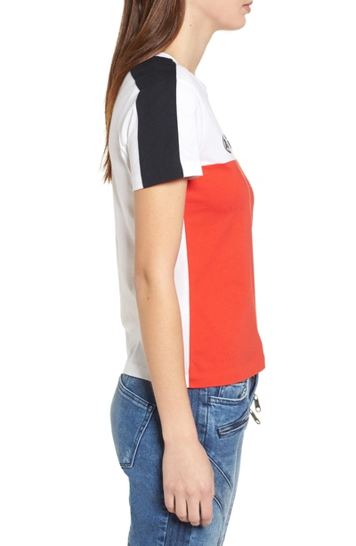 Shop Tommy Jeans X Gigi Hadid Speed Organic Cotton Tee In Flame Scarlet / Classic White