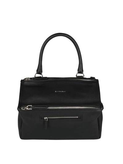 Shop Givenchy Pandora Medium Leather Bag In Nero