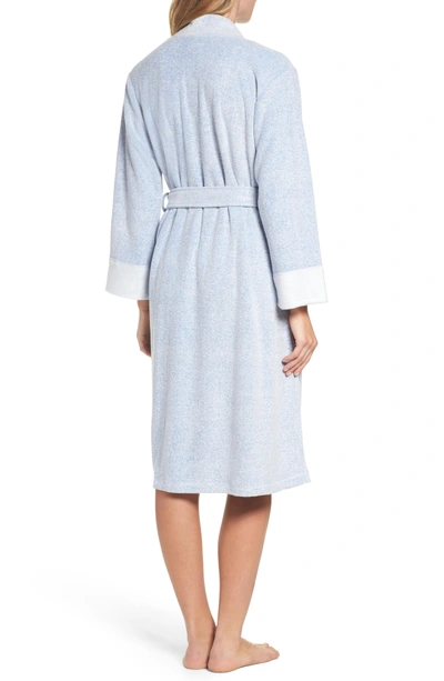 Shop Natori 'nirvana' Midi Robe In Imperial Blue