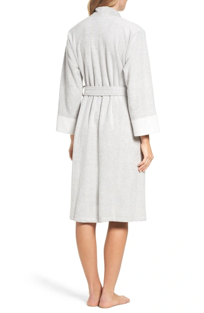 Shop Natori 'nirvana' Midi Robe In Heather Grey